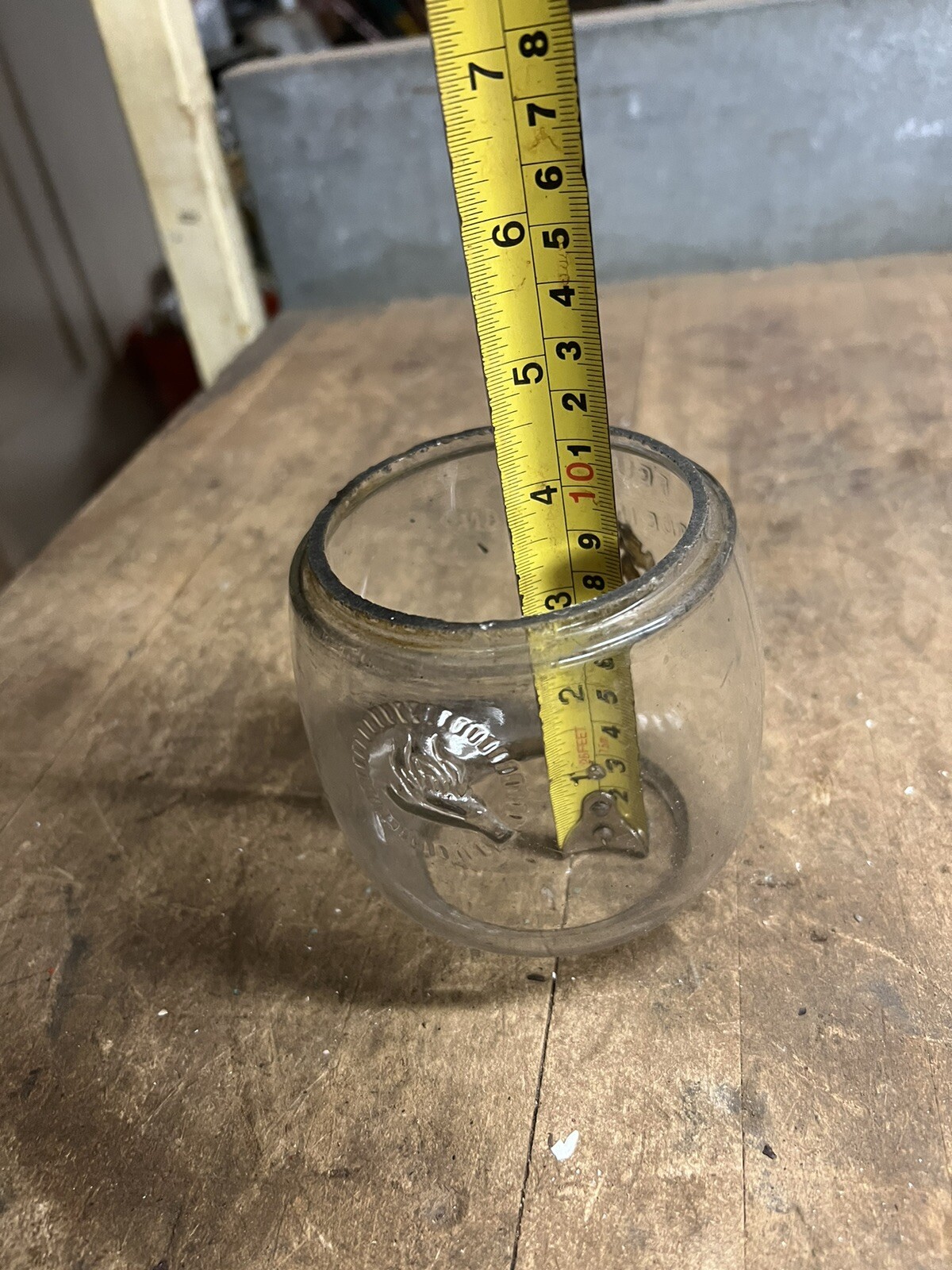 Vintage Feuerhand Made In Germany Railroad RR Barn Oil Lantern Globe Embossed