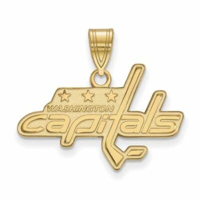 SS Gold-plated NHL Washington Capitals Medium Pendant