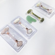 NEW Set of 4 Stone Face Skin Rollers Facial Beauty Massager  Skin Scraper Lot