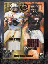 2001 Press Pass Michael Vick & Drew Brees Rookie Game-Used Jersey Card #178/400. rookie card picture