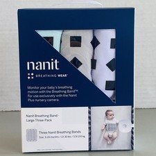 NANIT Breathing Bands Wear 3 Pack Size Large 3-24 Months 13-30 Lbs NIB Sealed