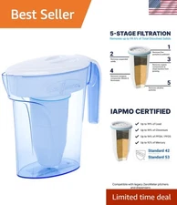 Advanced 7-Cup Water Filter Pitcher - IAPMO Certified for Clean, Delicious Water