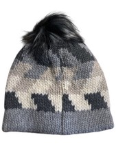 Women Cable Knit Pom Pom Beanie Multicolor OSFM new