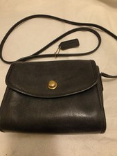 Vintage Rare Coach Crossbody Bag Leather Model Number 031-1177 Black. USA Made