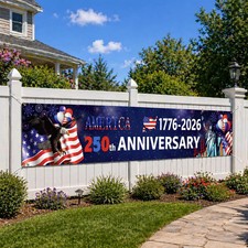 4th of July Decorations - 1776-2026 250 Years Birthday American Anniversary Bann