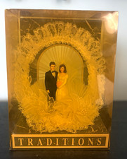 Bakery Crafts Traditions Bride Groom Wedding Cake Topper Figurine White/Black