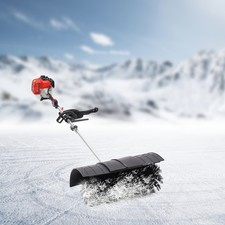 52CC Handheld Sweeper Broom Gas Power Driveway Turf Artificial Grass Snow Clean