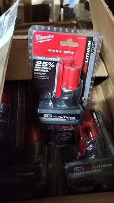 Milwaukee 48-11-2450 M12  RedLithium HIGH OUTPUT 5.0Ah XC5.0 Battery Pack