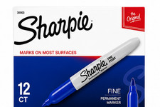 Sharpie Fine Point Permanent Marker Blue 12 C...