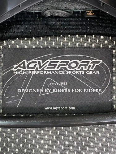 AGV Sport Pilot Vented Leather Motorcycle Jacket Size 46 Black Red Armored NWT image 11