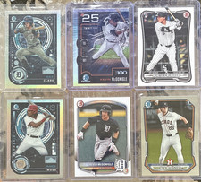 2023 Bowman Chrome/Scouts Top 100 Baseball Card Lot 6 Max Clark RC Wood