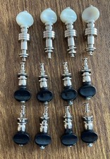 Banjo parts NOS 4 Gotoh 2 band tuners cream buttons  8 Grover champions black