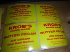 12 Vintage Jos Krob Dairy Homemade Ice Cream Labels Lansing Ohio — photo 3