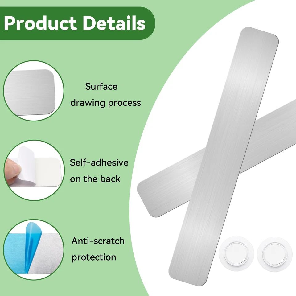 Paquete de 4 tablones magnéticos, barra de tablón de anuncios de notas sin marco para pared | adhesivo... Foto 4 de 4