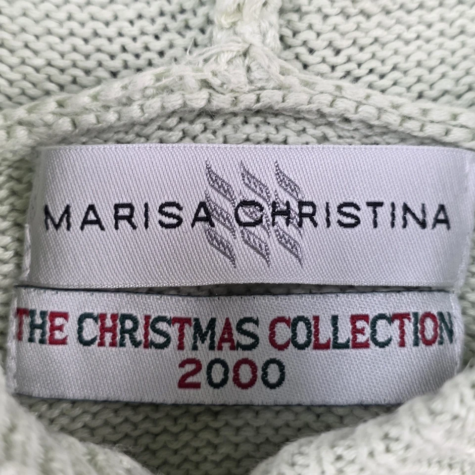 Chaleco Suéter Vintage Marisa Christina Mujer Pequeño Con Capucha Pingüino Navidad Y2K Foto 4 de 4