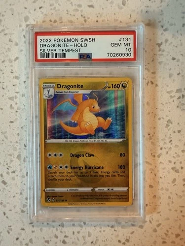 The Pokémon Company 2022 Pokémon TCG Dragonite #131 Silver Tempest Holo PSA 10