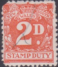 (F366-97) 1940 NSW 2d orange Stamp duty (CV)