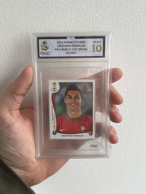 Cristiano Ronaldo Sticker # 523 Panini 2014 FIFA World Cup Brasil PSA BGS MGC 10