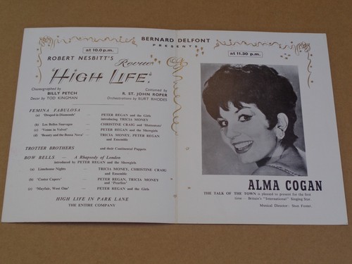 Alma Cogan 1963 - High Life - Talk Of The Town Programme - Picture 2 of 2
