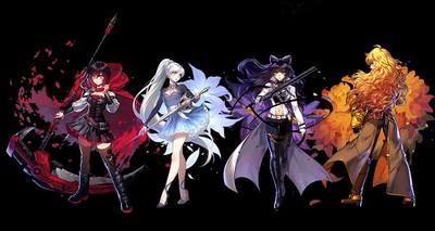 Anime rwby blake belladonna ruby rose weiss schnee Stitched Gaming Mat Desk