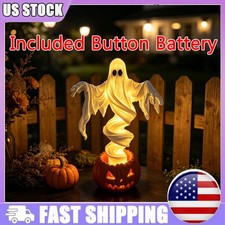 LED Swirling Ghost Pumpkin Yard Lamp  Lighted Halloween Garden Decor, Outdoor