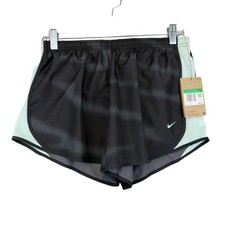 Nike Shorts Kids XL Black Green Dri-FIT Running Training 4.5" Inseam Mesh