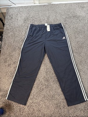 New Vintage Adidas Track Pants Mens 3XLT Black Warm Ups Pockets Y2K Baggy