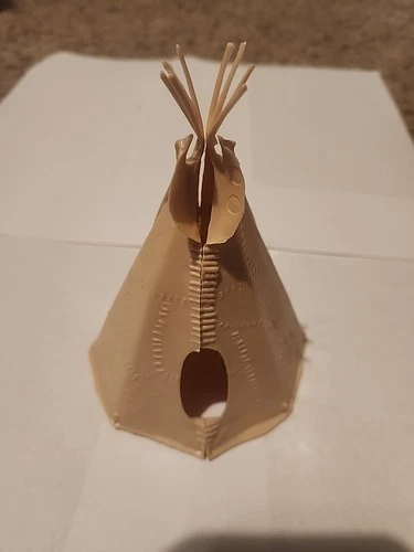 Vintage Marx Fort Apache Stockade #3675 Series 5000 Tan Indian Teepee Sealed New