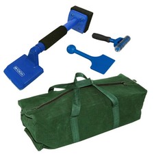 Knee Kicker Carpet Stretcher Bolster Seam Roller & Tool Bag Fitting Laying Tools