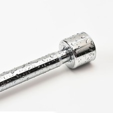 Adjustable Non Slip Shower Curtain Rod 42 -72 Spring tension Stainless Steel