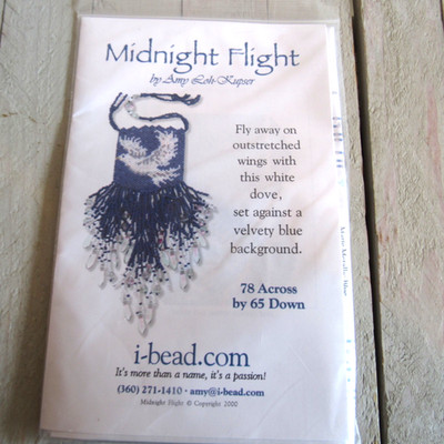 Vintage Bead Kit MIDNIGHT FLIGHT Dove Pouch iBead.com Amy Low Kupser Complete