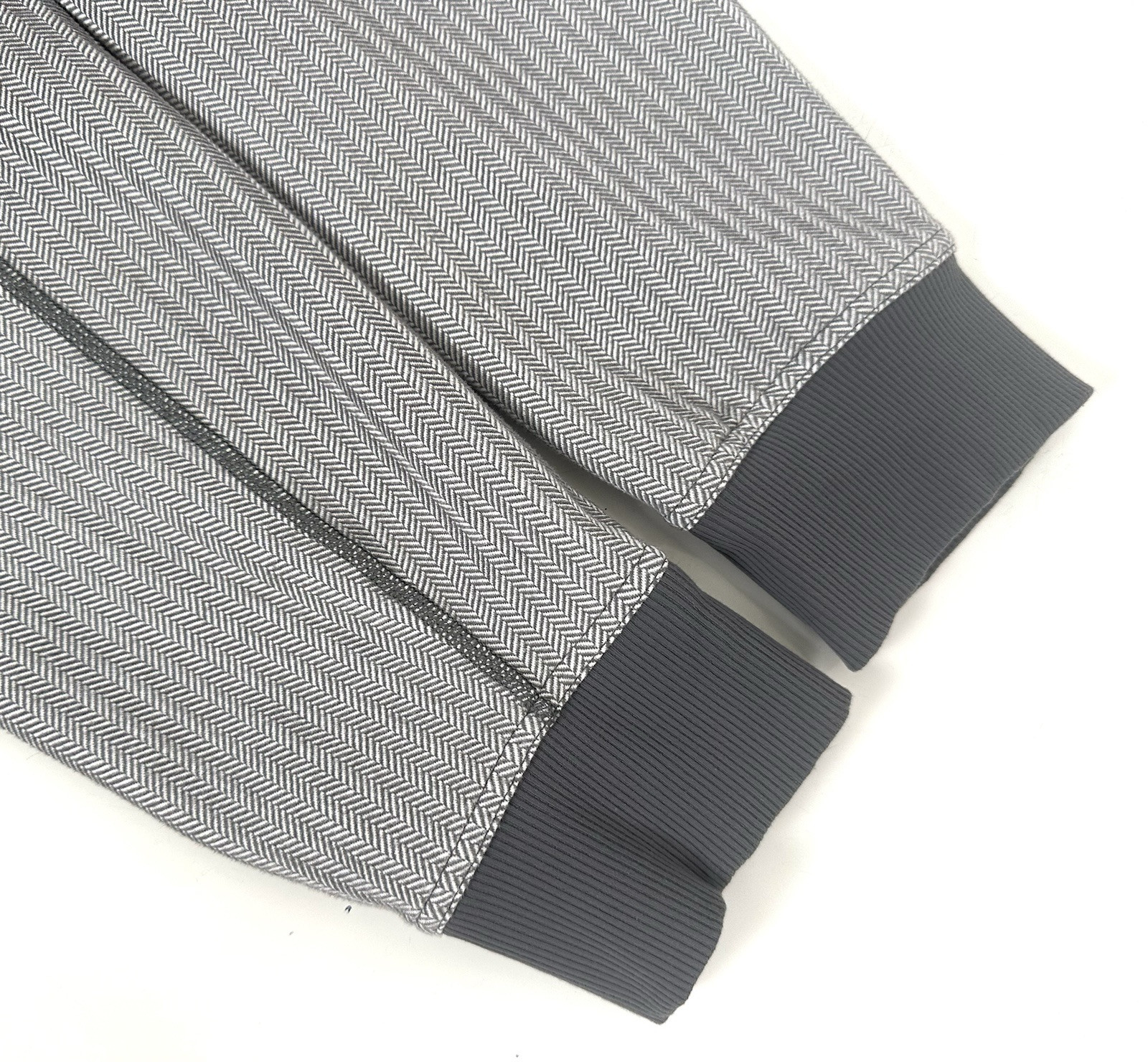 Lululemon Jacket Activewear Gray Herringbone Full… - image 5