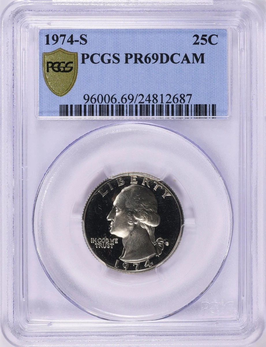 博物館級】PCGS PR69DCAM 1974-F 独50Pf POP1 1974-S Eisenhower Clad