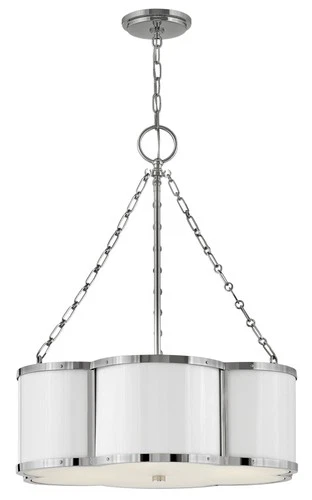 Hinkley Lighting 4446 Chance 3 Light 22"W Drum Chandelier - Blackened Brass - Picture 2 of 4