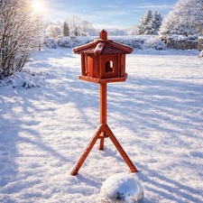 Vogelhaus VÖGLEIN mit Ständer Vogelfutterhaus Futterhaus Vogel Haus Holz
