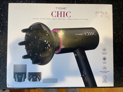 Tyche Chic Hair Dryer Cold Shot Ceramic Grills w/ 3 Attachments #HDCH04