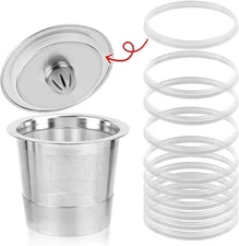 10 Pcs Silicone Gaskets for Keurig Stainless Steel Refillable, Rubber Lids... 