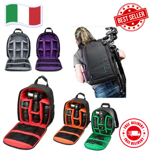 Zaino da viaggio per fotocamera reflex/DSLR, borsa impermeabile, zaino, custodia