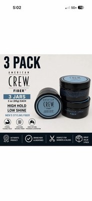 Pack of 3 American Crew Fiber 3oz 85g High Hold Low Shine Men s Hair Pomade