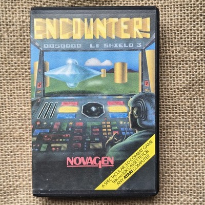 Begegnung! Atari 400 800 XL XE Kassettenspiel Novagen Retro 8Bit sehr guter Zustand Anleitung