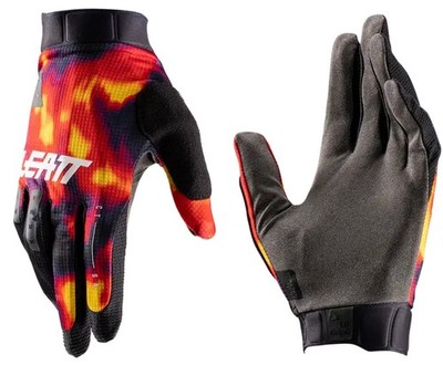 Leatt 1.0 GripR Mens MTB Mountain Bike Gloves Heatmap Red