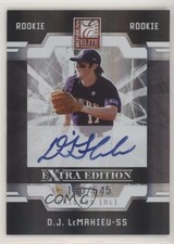 2009 Donruss Elite Extra Edition Rookie 140/645 DJ LeMahieu #68 Auto 0x5t