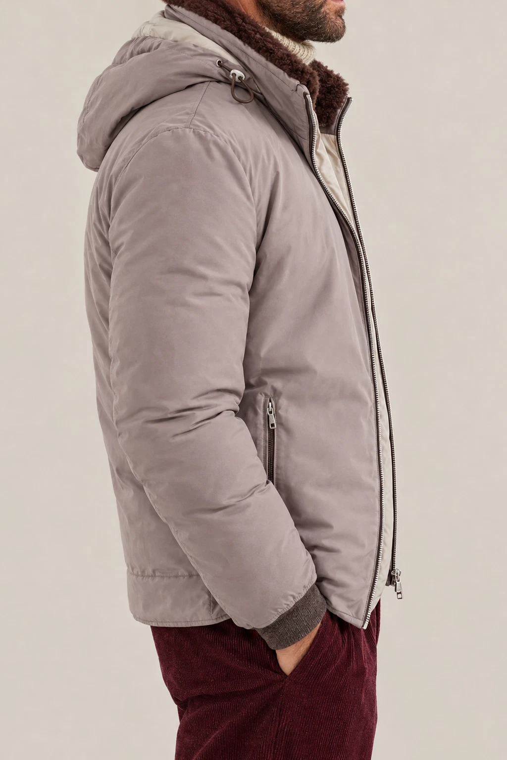 BRUNELLO CUCINELLI MEN'S TORTORA ZIP FRONT JACKET MSRP $6765 (M) - product detail image 3