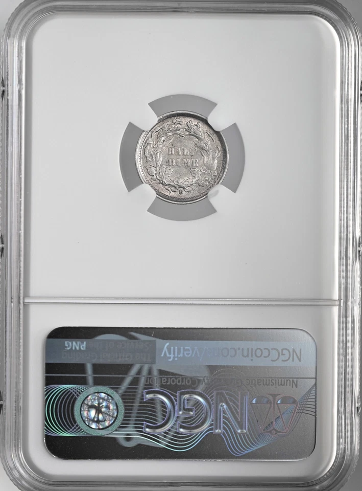 1868-S H10C LIBERTY SEATED HALF DIME NGC XF DETAILS "CLEANED" #8404749-034 - Image 4 of 4