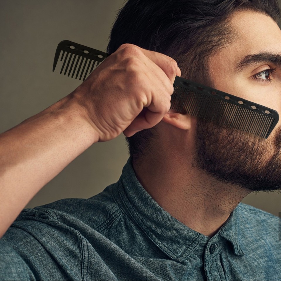 12pcs Carbon Fiber Combs Hair Cutting Comb Hair Shearing Comb Haircut ...