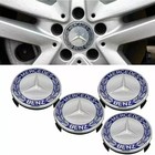 4Pcs Mercedes Benz Alloy Wheel Centre Caps 75mm Badges Blue Hub Emblem AUS Stock