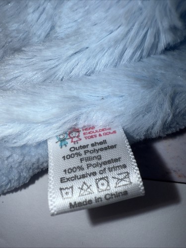 Head Shoulders Toes & Bows Plush BLUE PUPPY DOG Lovey Security Blanket - Picture 9 of 12