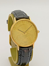 Orologio Vintage Tissot Coin Venti Quarzo Placcato Oro ETA 956.031 33mm