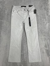 Liverpool The Crop Flare Jeans Womens 0/25 Gray Fossile Grey Light Wash Stretch
