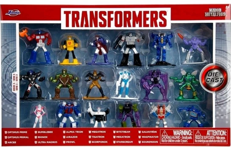 Jada Toys Nano Metalfigs Transformers Die-Cast Figures 1.65" 18-Pack - Image 3 of 4